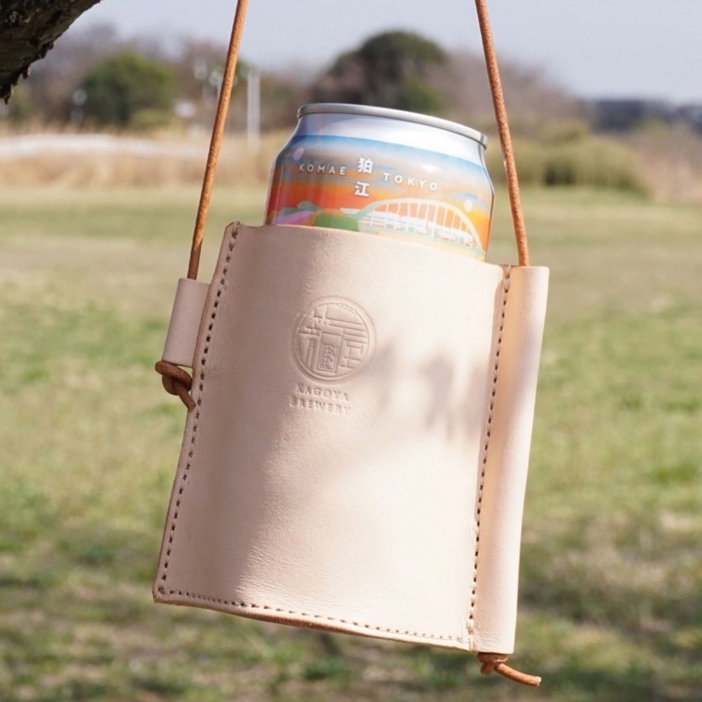 籠屋ビールスタンド2周年記念 レザーボトルホルダー